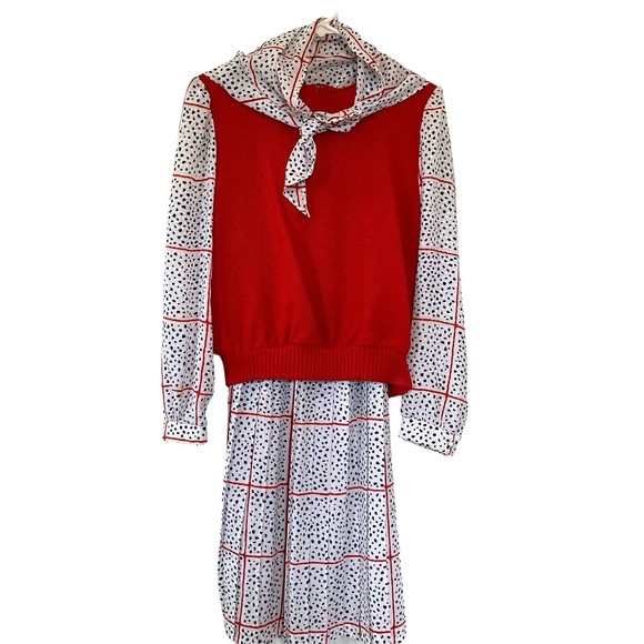 Vintage Alison J. USA 3-Pc Skirt Set Womens 14 Y2K 80s Secretary/Geek - Picture 2 of 12